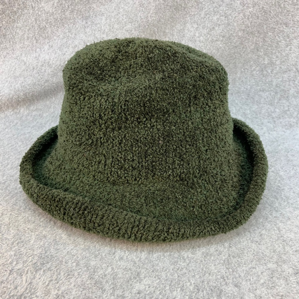Solid Olive Green Unisex Unbranded Knit Boucle Sherpa Bucket Hat OSFM